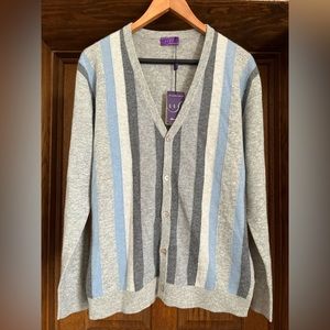 NWT Goyo 100% Cashmere Men’s Cardigan Sweater Made in Mongolia L